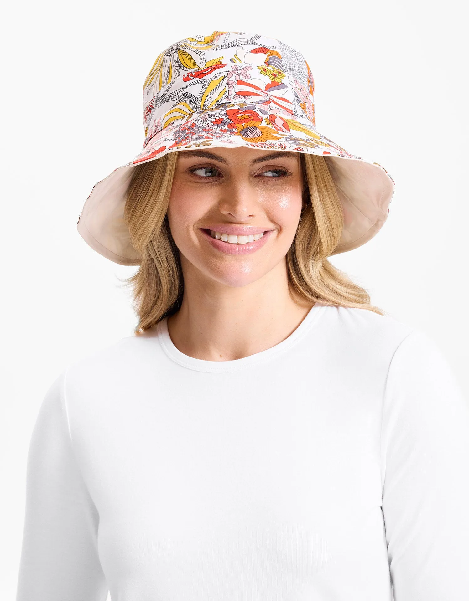 Reversible Wide Brim Printed Hat UPF 50 