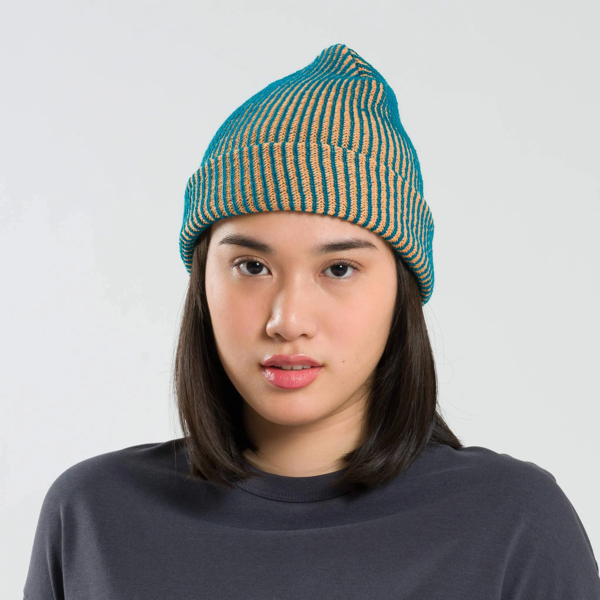 Rib Knit Beanie - Ruby Red