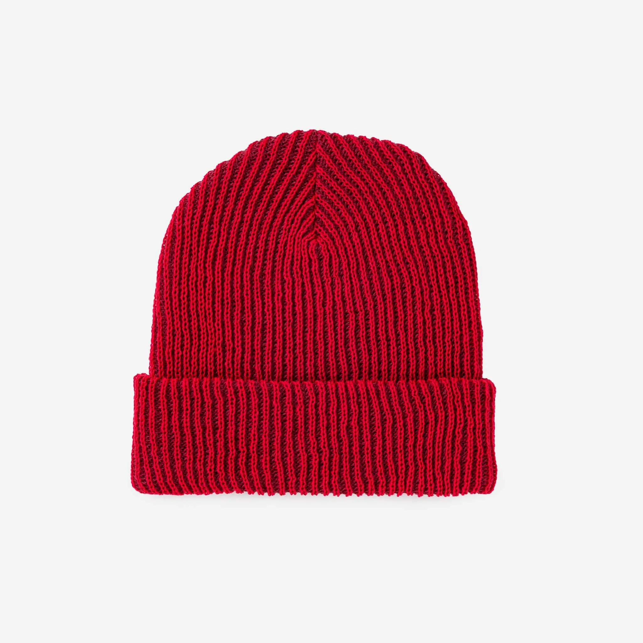 Rib Knit Beanie - Ruby Red