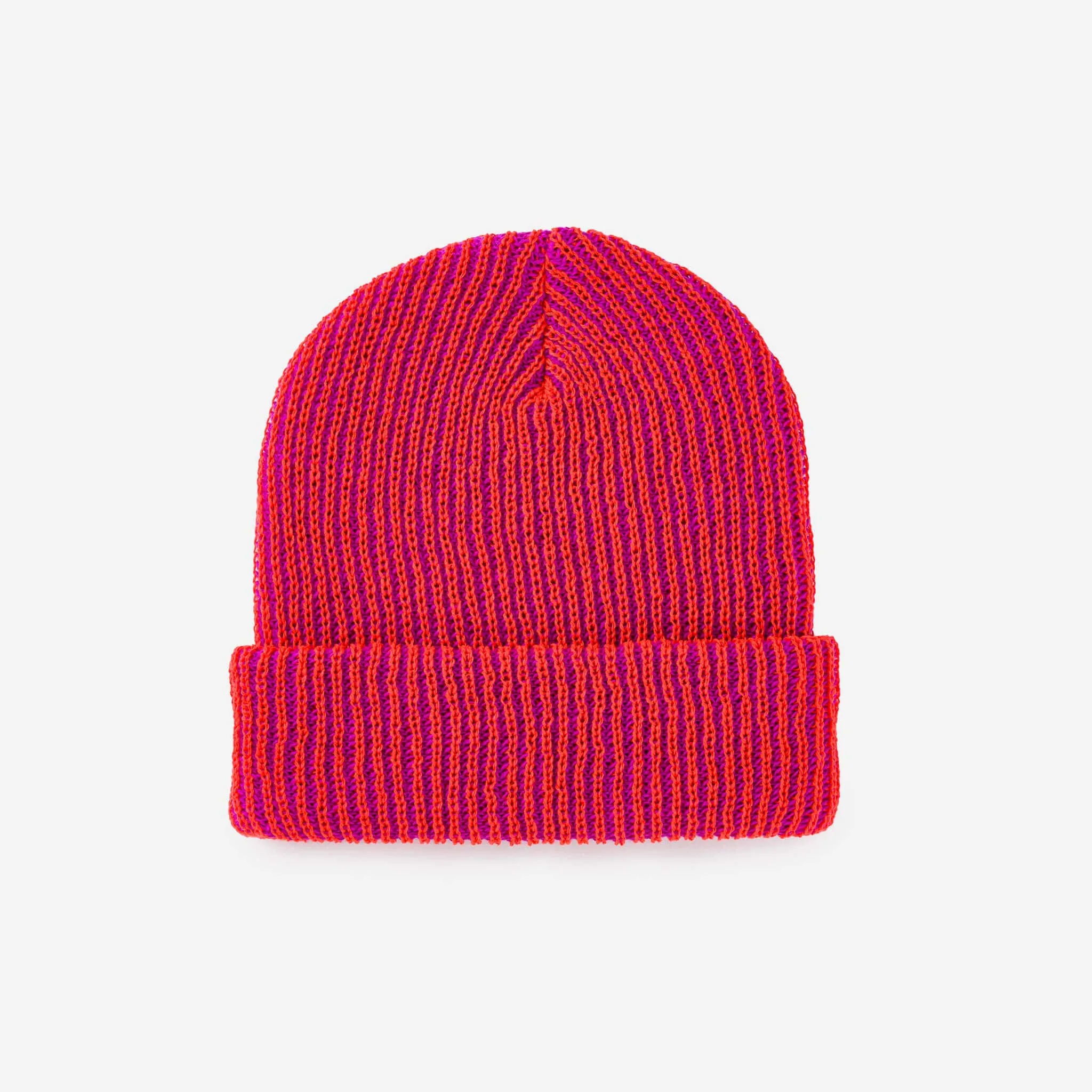 Rib Knit Beanie - Ruby Red