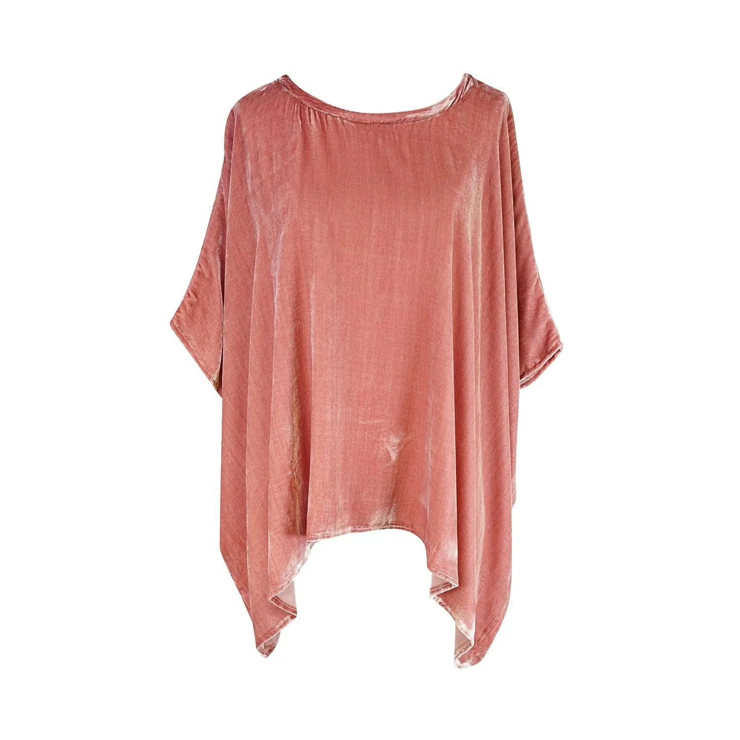 Rose Silk Velvet Scarf Top