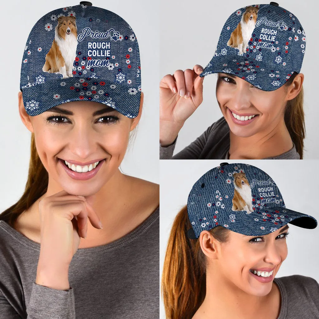 Rough Collie Proud Mom Cap Hat, Women Cap Hat, Dog Mom Cap Hat