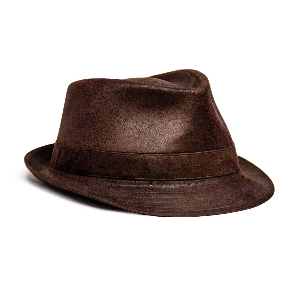 Saint Martin - Faux Leather Trilby Fedora