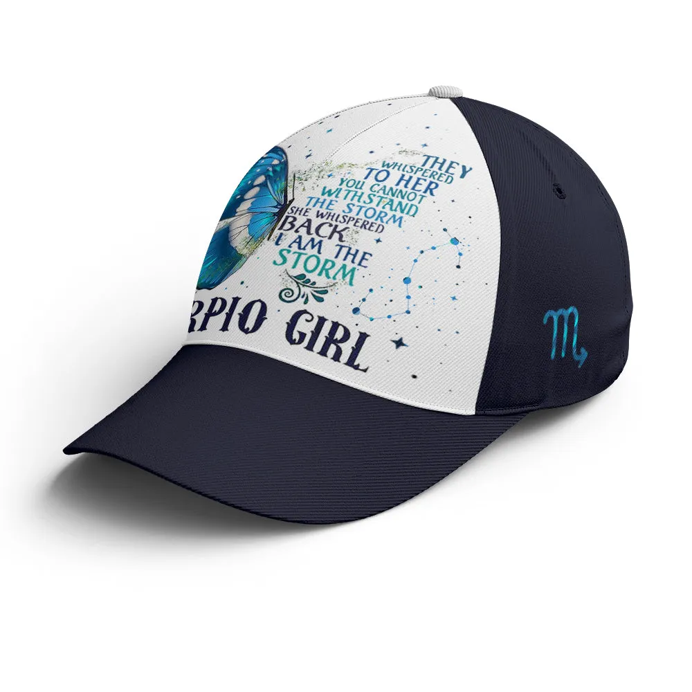 Scorpio Girl I Am The Storm Butterfly Baseball Cap Coolspod