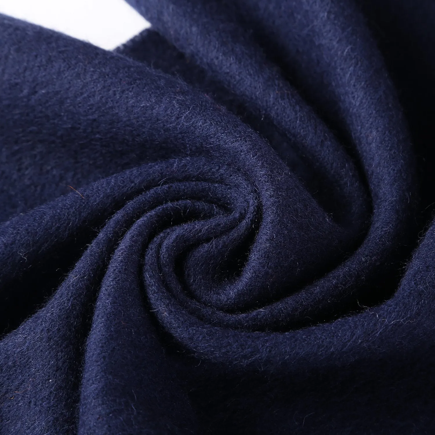 Solid Color Woolen Scarf Navy WO4005