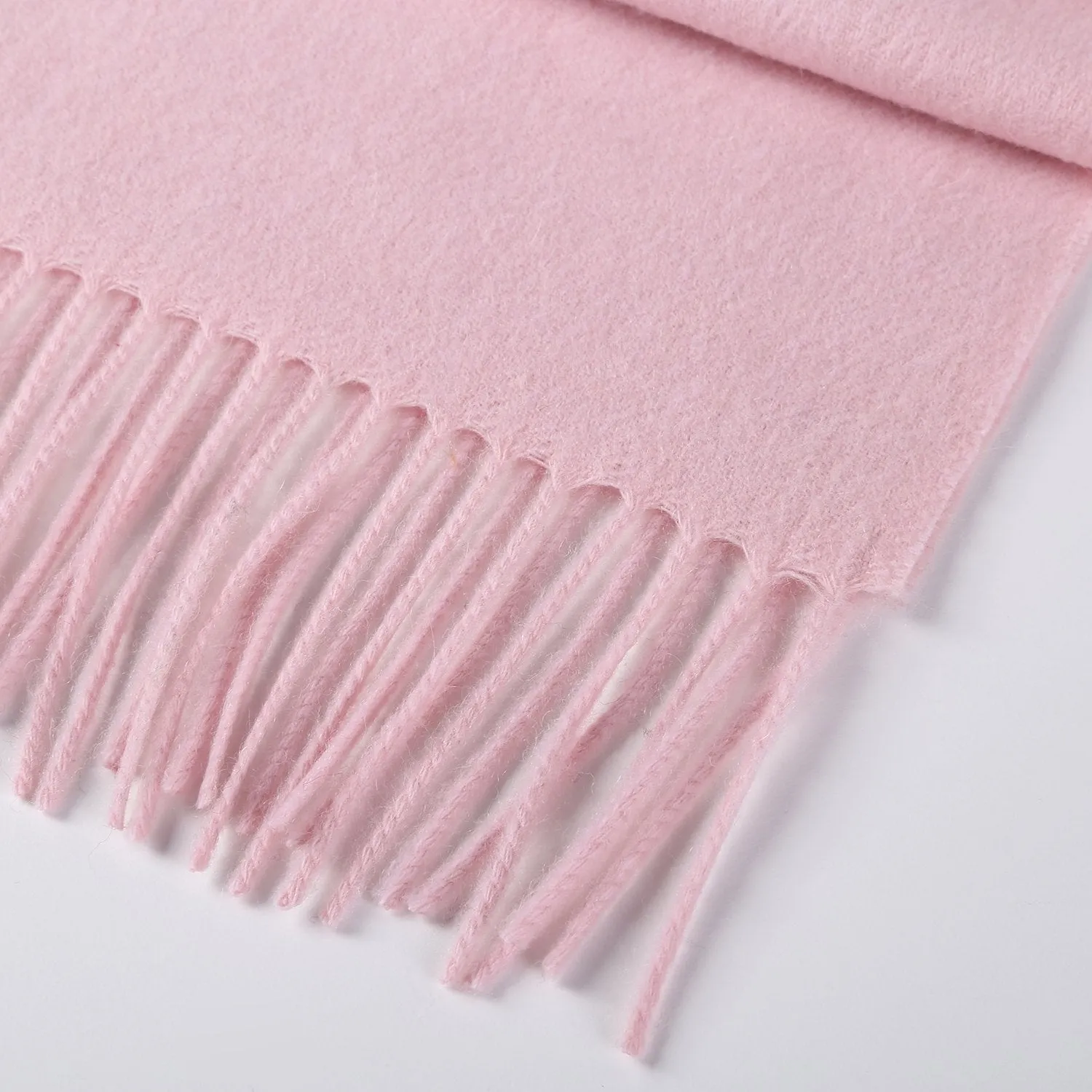 Solid Color Woolen Scarf Pink WO4009