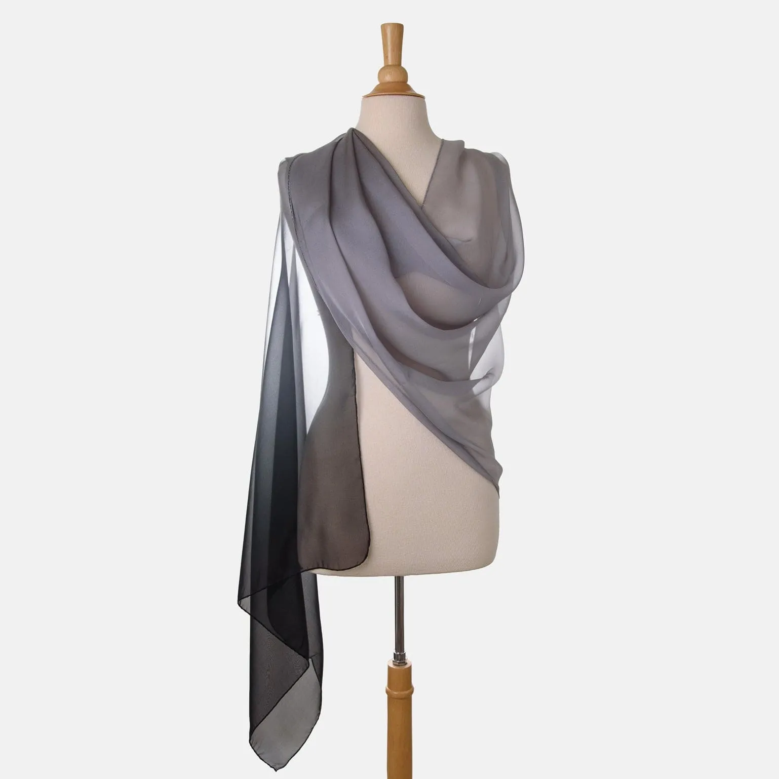 Sophia - Silk Scarf/Shawl - Smoke