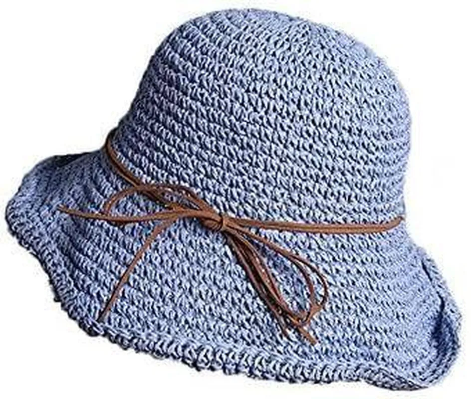 Straw Cowboy Hat Band Shapeable Brim Beach Cowgirl,Khaki