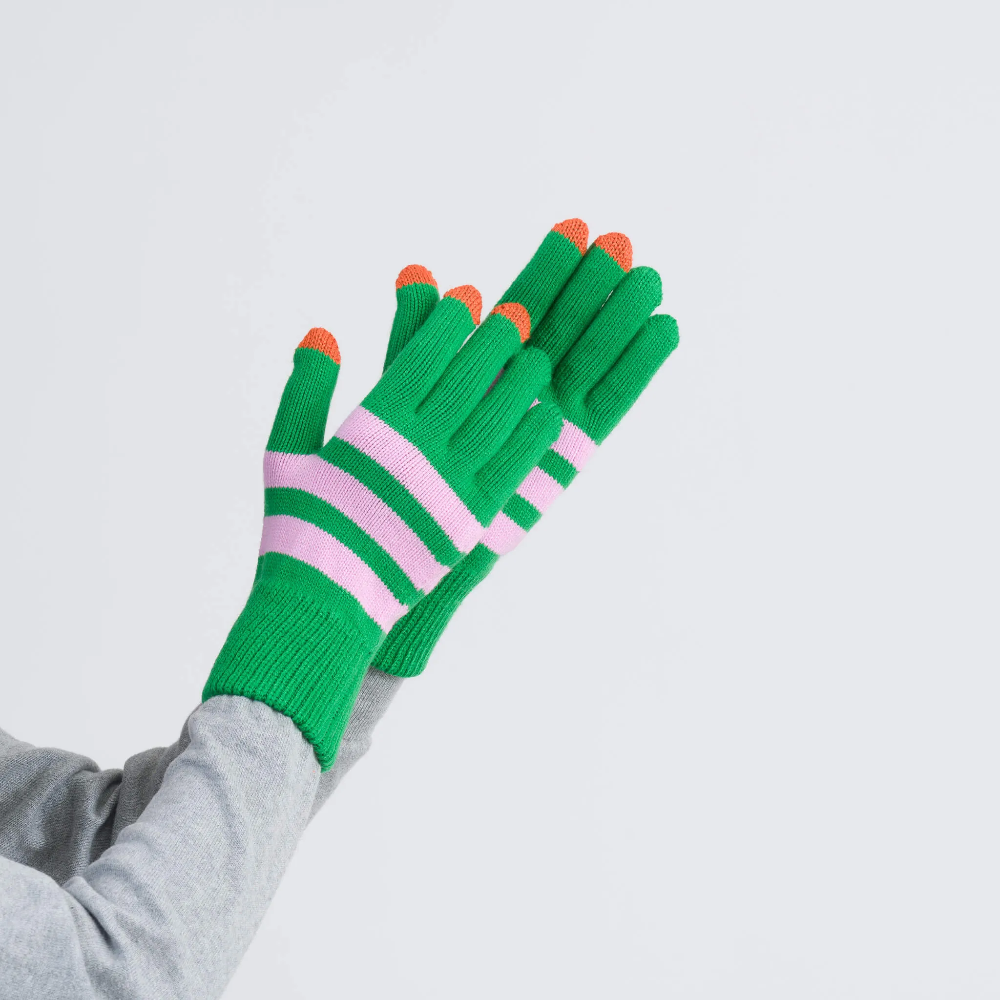 Striped Touchscreen Gloves