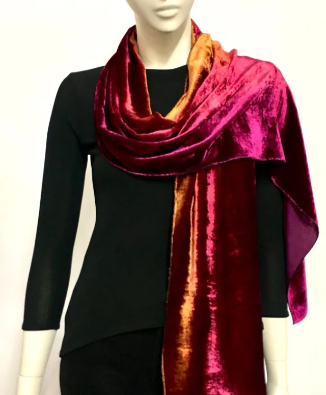 Sunset Velvet Scarf