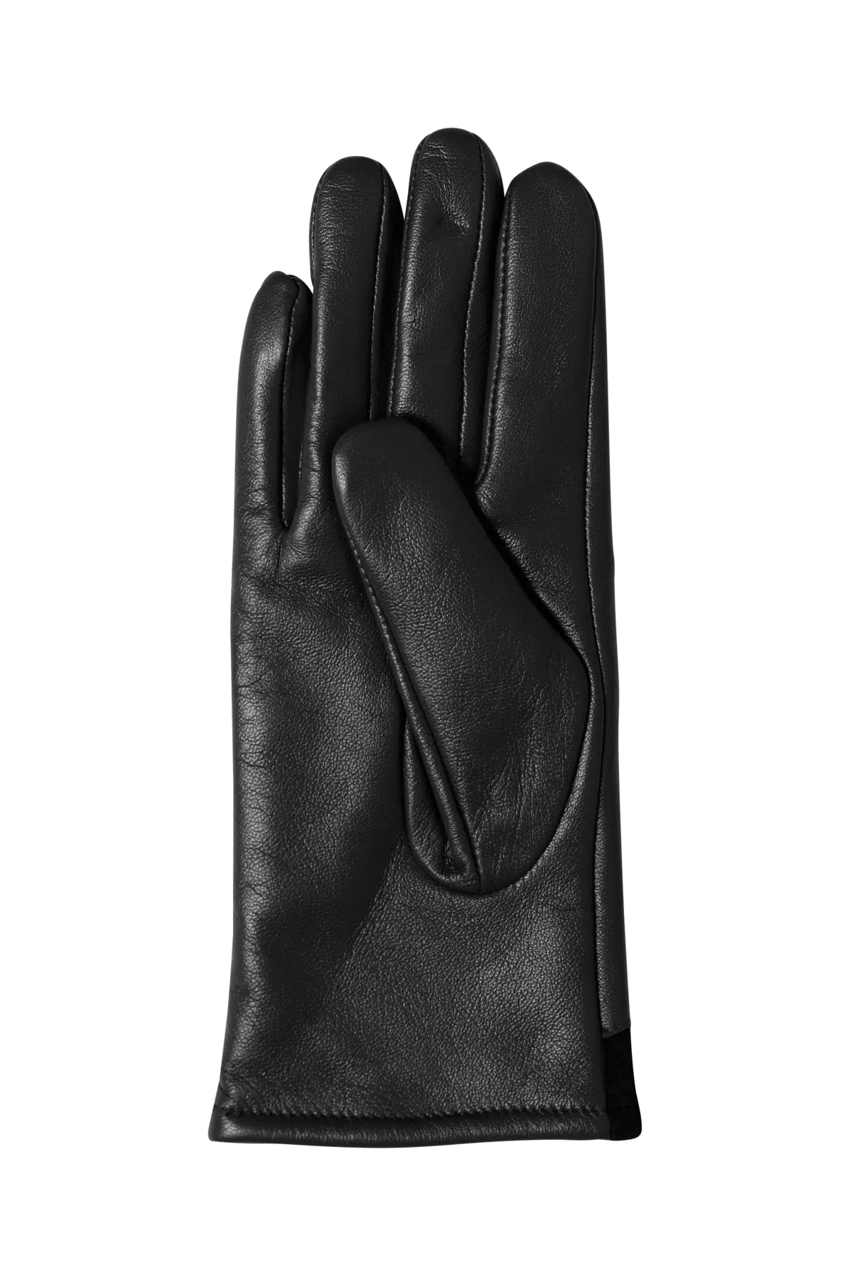 The Jamila Leather   Suede Gloves - Black