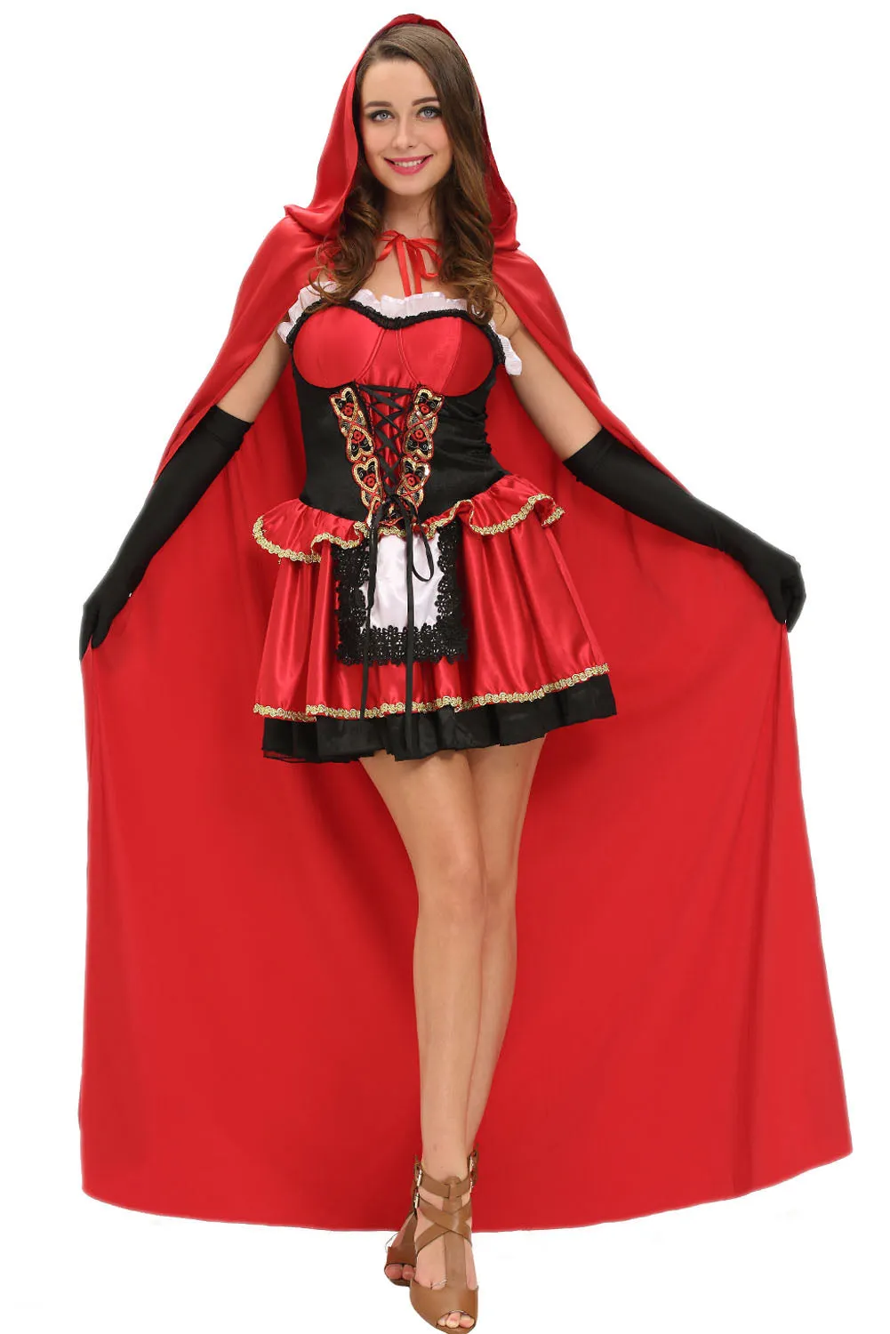 Three-piece Fairy Tale Little Red Costume