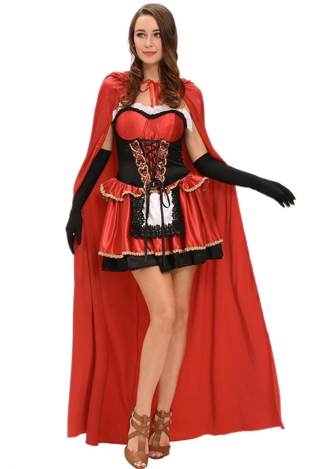 Three-piece Fairy Tale Little Red Costume