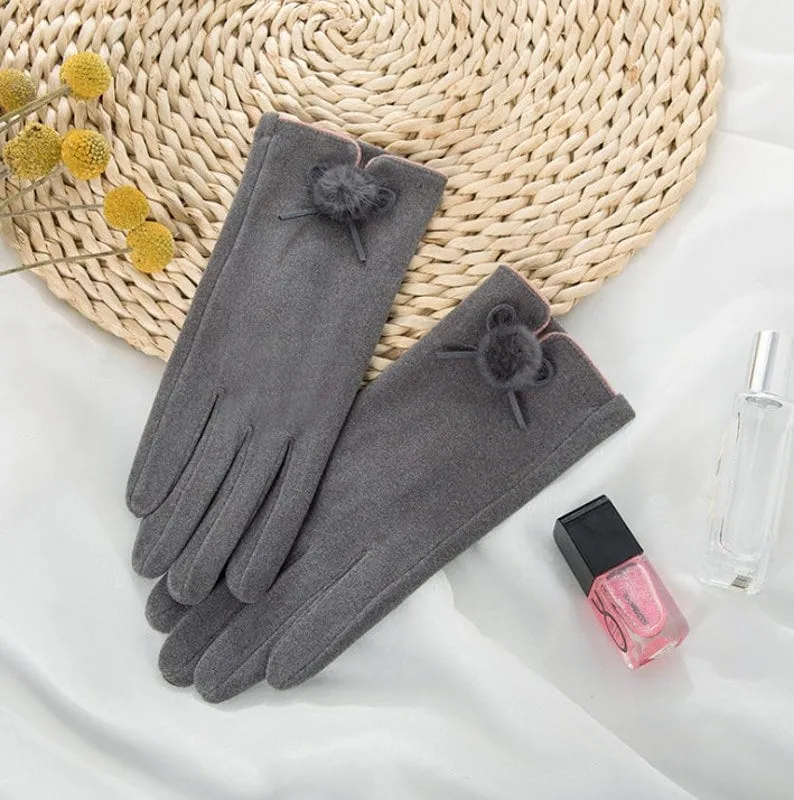 Touchscreen Gloves for Women - Thin Cotton Gloves for Smartphone Use