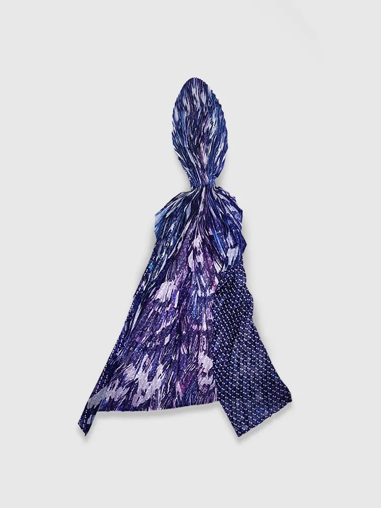 Violet Starling Cinch-Pleated Scarf