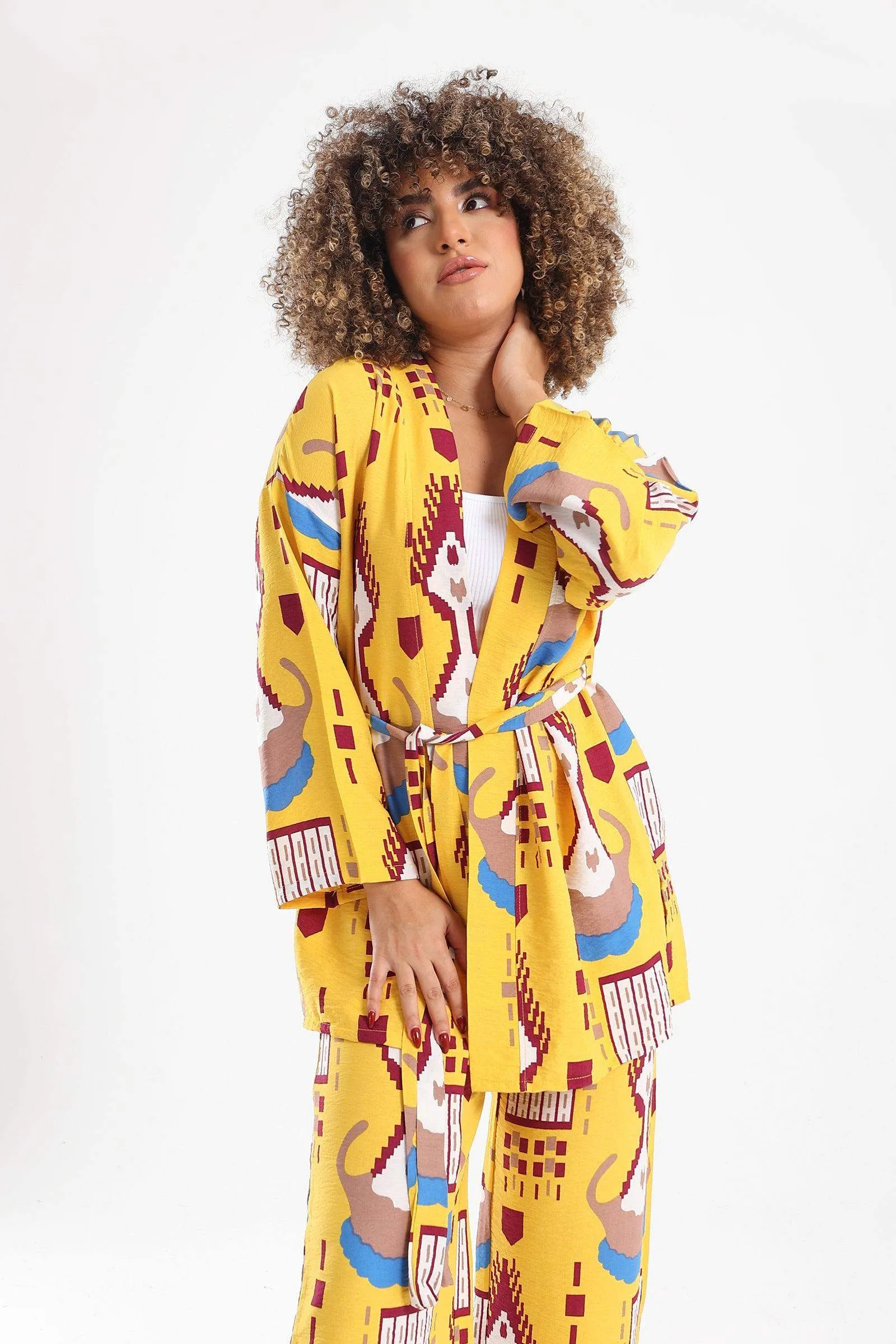 Viscose All Over Print Kimono