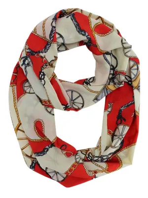 Wagon Wheel Nautical Anchor Infinity Scarf