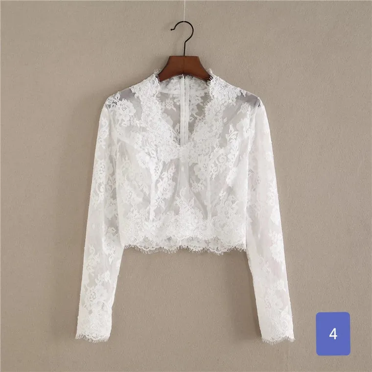 Wedding Bridal Overlay / Bolero Jacket (Long Sleeves)