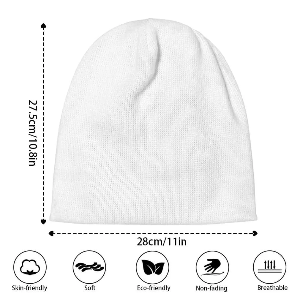 White Girl Skull Skeleton Hug Warm Knitted Beanie Hat