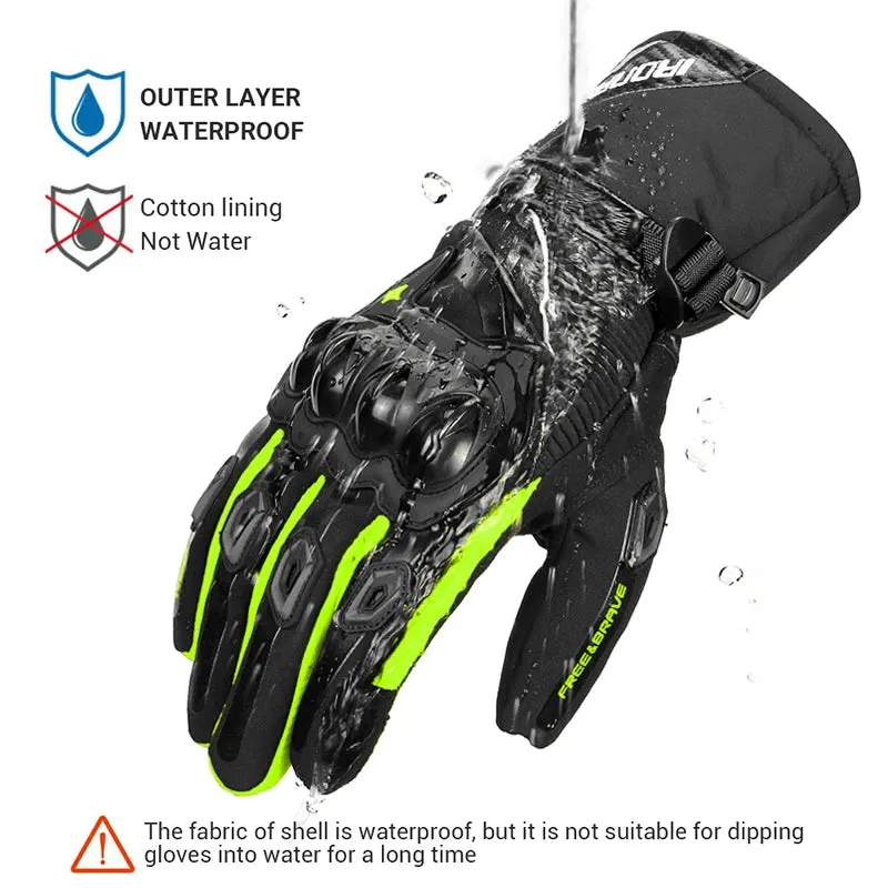 Winter Motorcycle Gloves Waterproof Gant Moto Warm Men Full Finger Moto Gloves Touch Screen Guantes Motorbike Riding Gloves