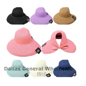 Women Foldable Pearl Straw Hats Wholesale