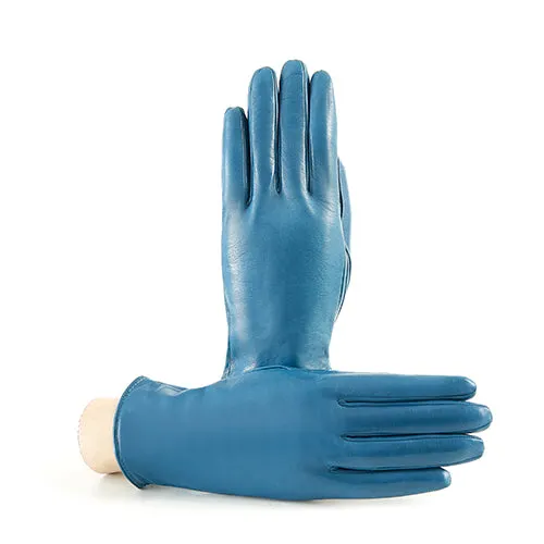 Women’s basic soft nappa leather gloves with palm opening and cashmere lining