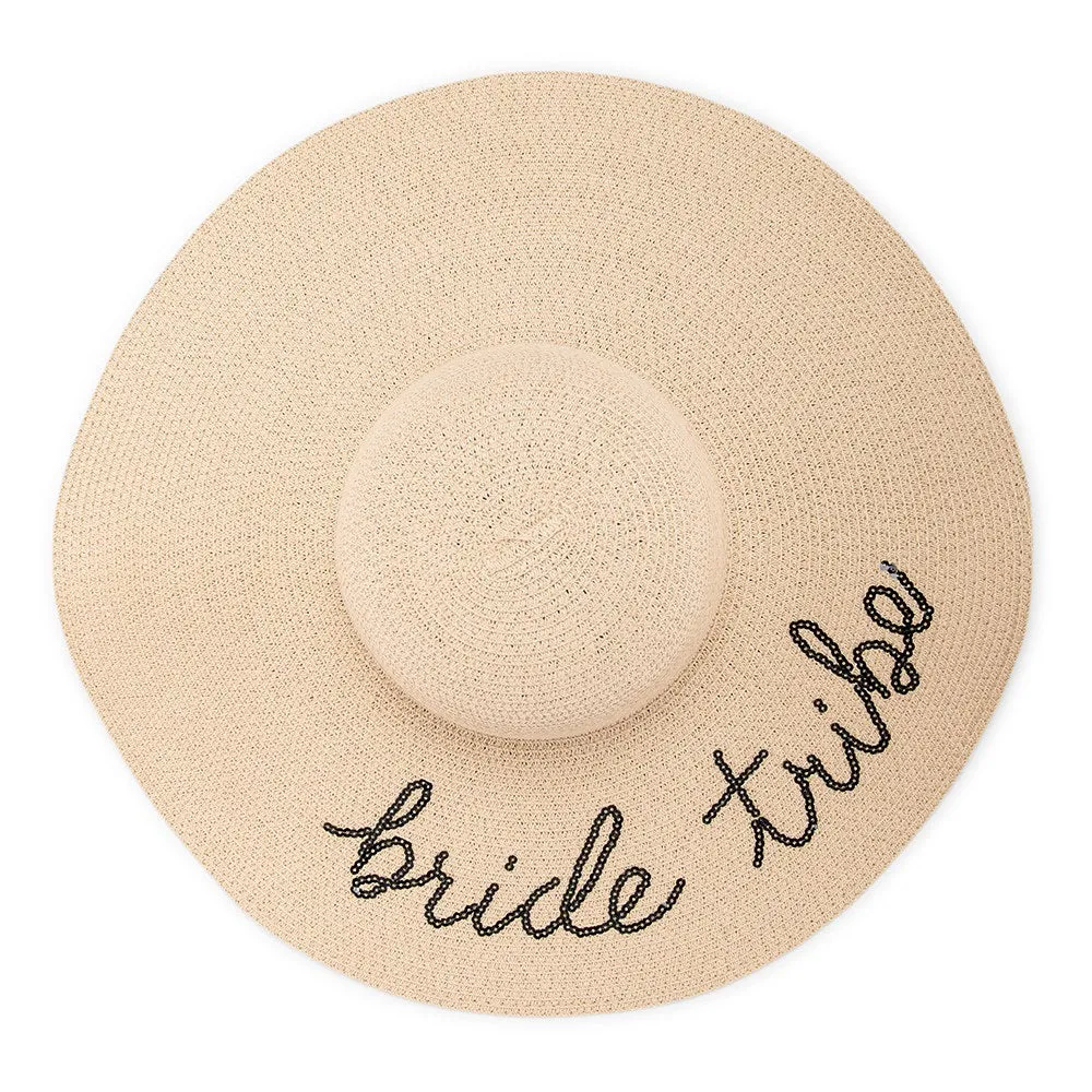 WOMEN'S FLOPPY STRAW SUN HAT - BRIDE TRIBE