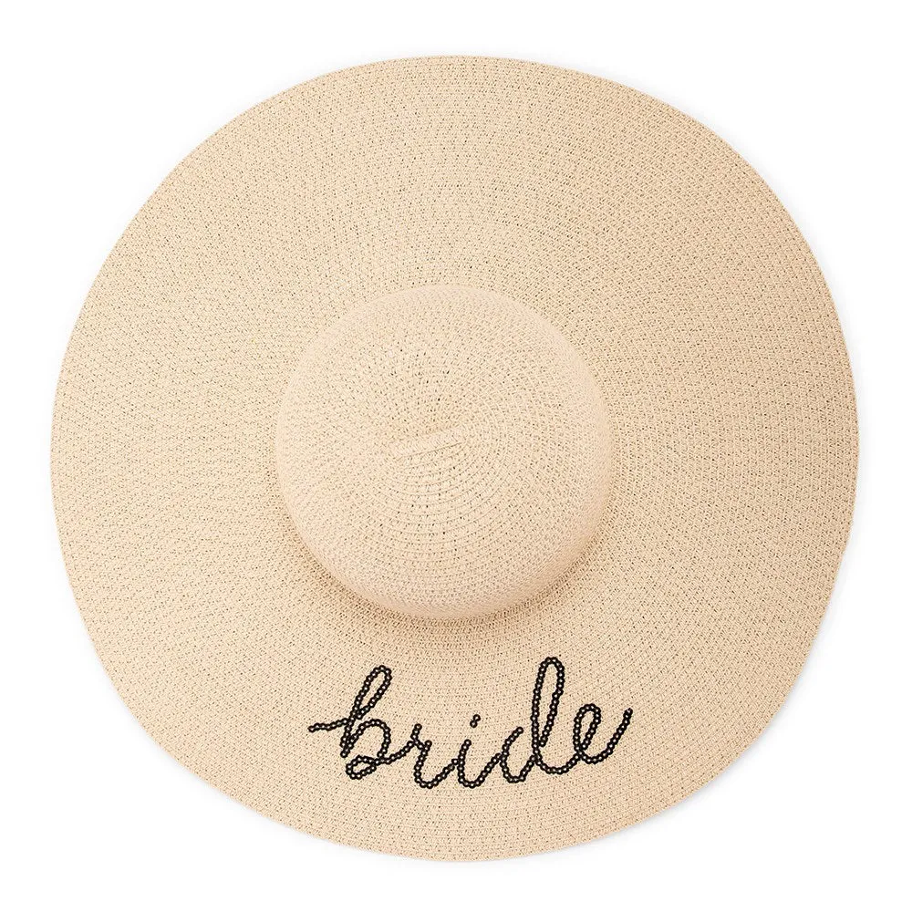 WOMEN'S FLOPPY STRAW SUN HAT - BRIDE