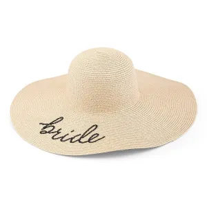 WOMEN'S FLOPPY STRAW SUN HAT - BRIDE