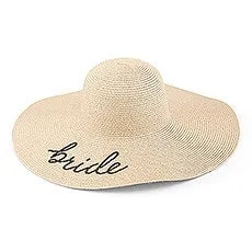 WOMEN'S FLOPPY WIDE BRIM STRAW BEACH/SUN HAT - BRIDE