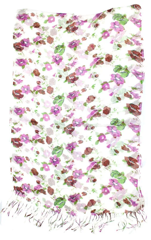 Women's Flower Printed Fashion Casual Fall / Spring Scarves Wholesale