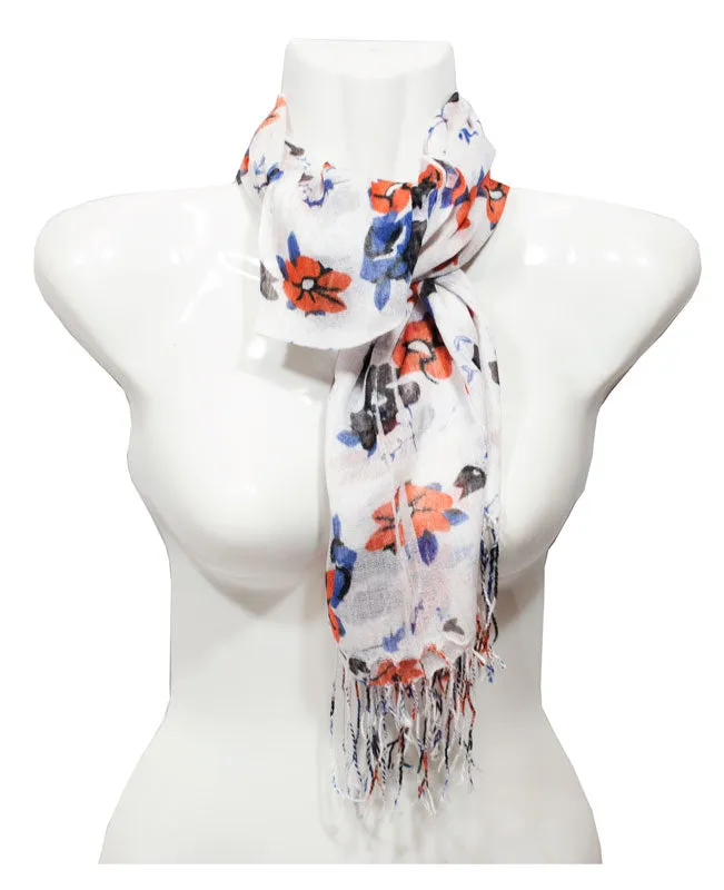 Women's Flower Printed Fashion Casual Fall / Spring Scarves Wholesale