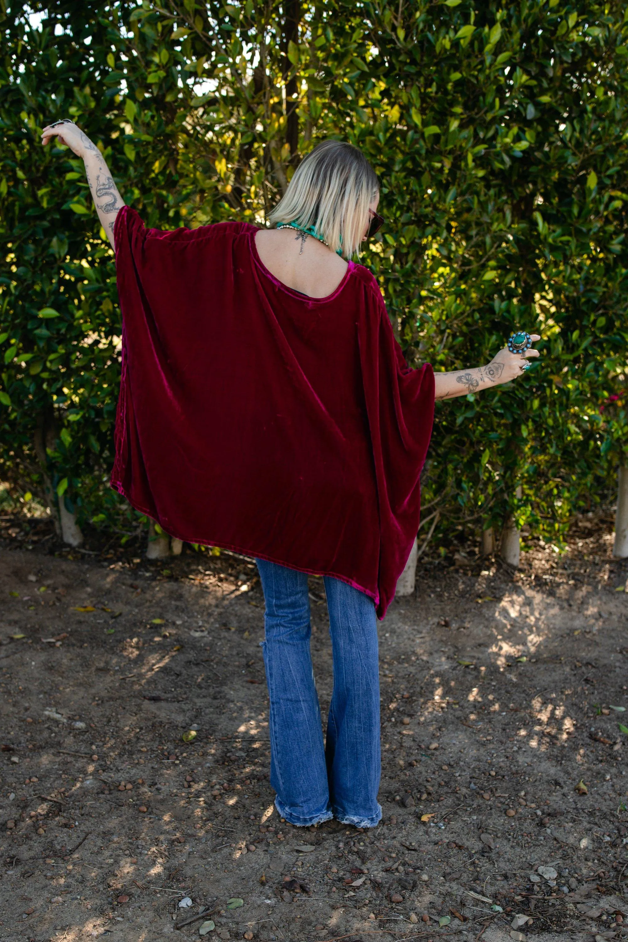 Zandra Silk Velvet Scarf Top