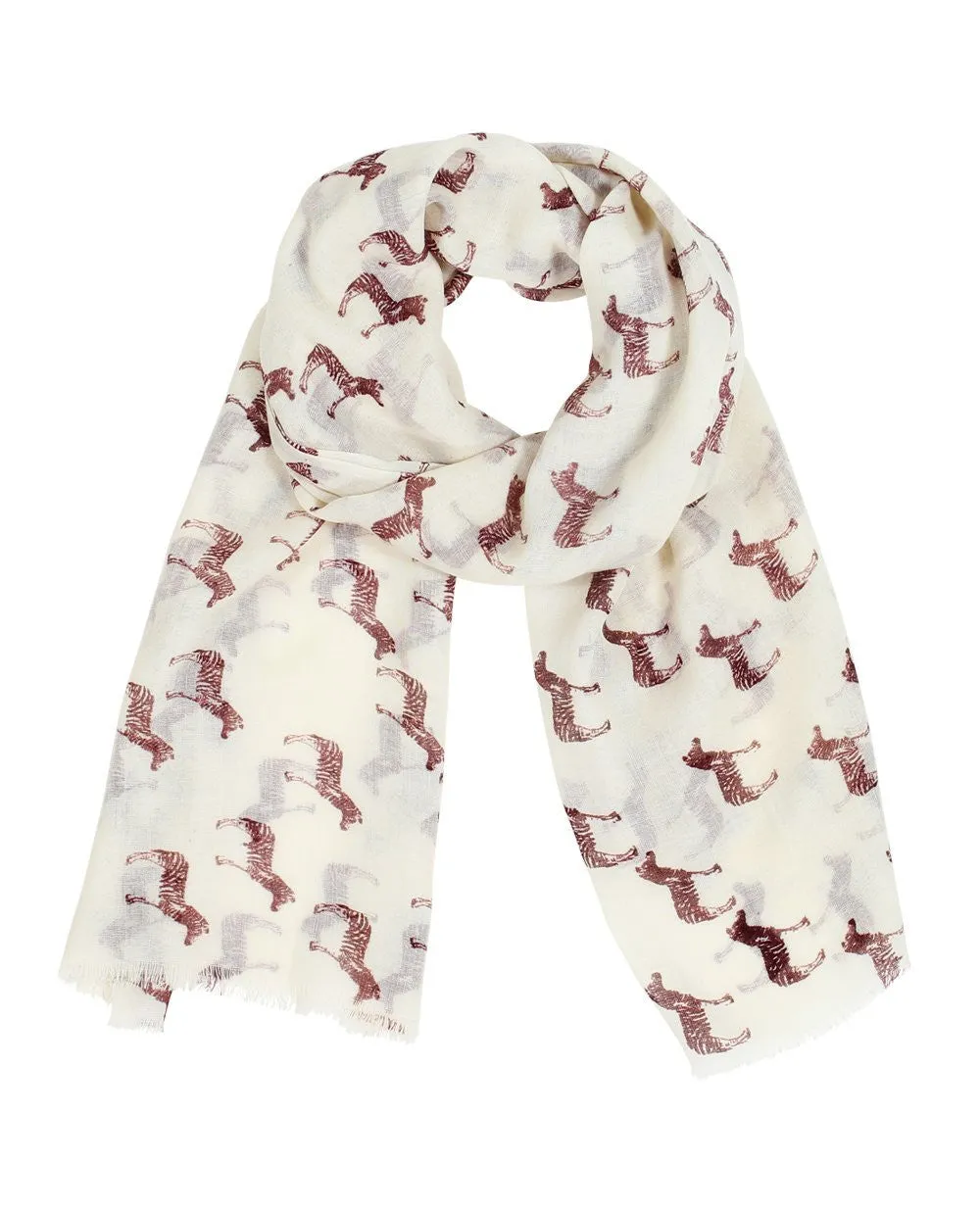 Zebra Animal Print Fine Wool Scarf (3 Colors)